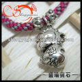 fashion bracelets 2014 silver charms custom rope bracelet.